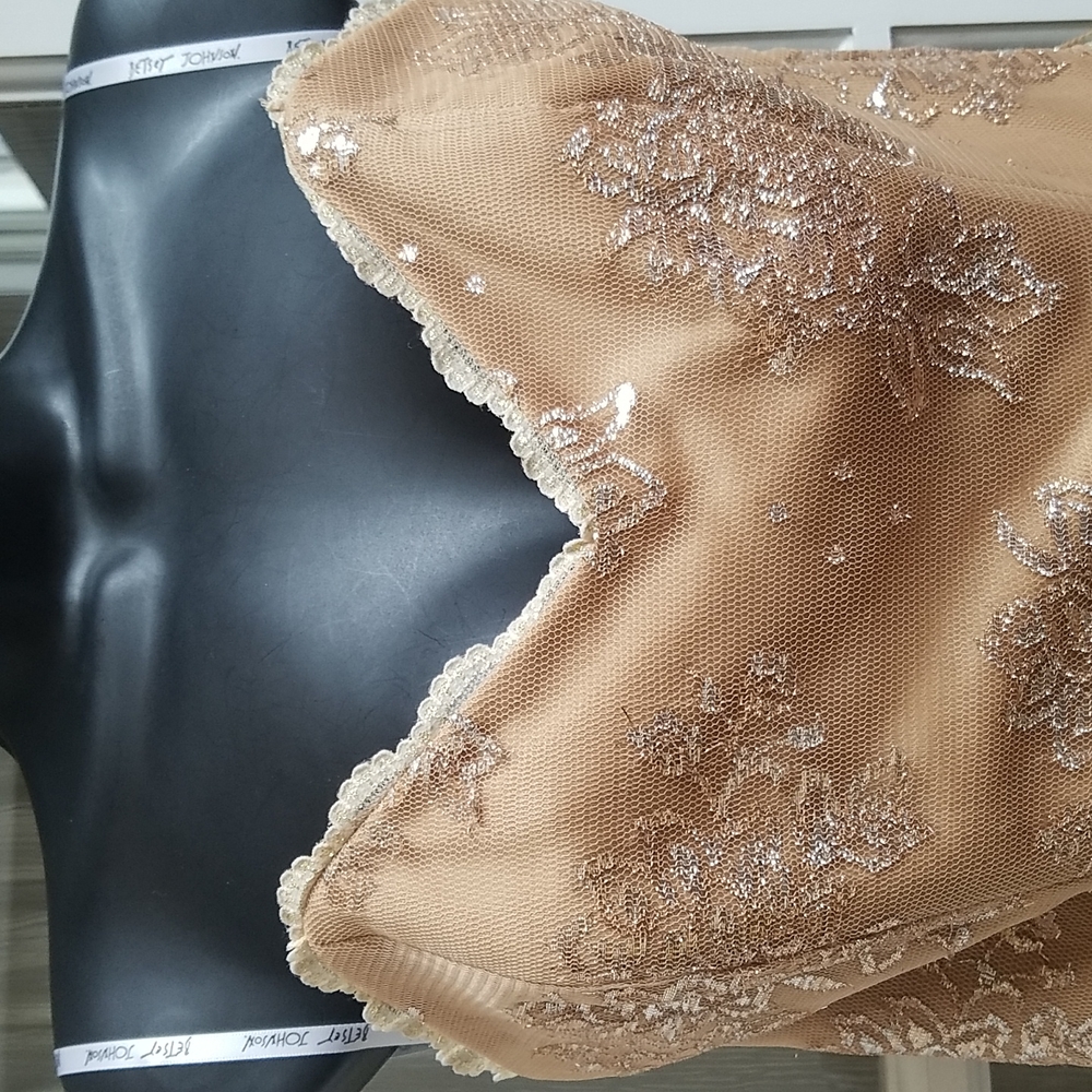 NWT Vintage Betsey Johnson Size 6 Dress in Gold Lace